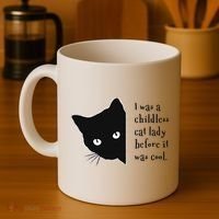 I Was A Childless Cat Lady Before It Was Cool Coffee Mug thumb 4