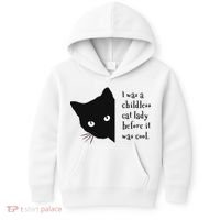 I Was A Childless Cat Lady Before It Was Cool Kids Hoodie thumb 0