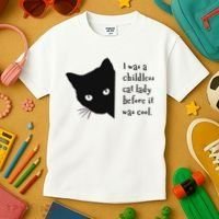 I Was A Childless Cat Lady Before It Was Cool Kids T-Shirt thumb 3