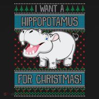I Want A Hippopotamus For Christmas Great Gift Hippo Lover Gift Ornament thumb 1