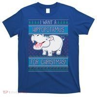 I Want A Hippopotamus For Christmas Great Gift Hippo Lover Gift T-Shirt thumb 0