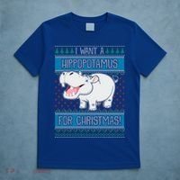 I Want A Hippopotamus For Christmas Great Gift Hippo Lover Gift T-Shirt thumb 5