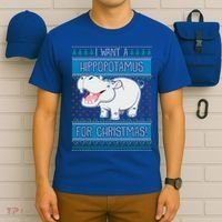 I Want A Hippopotamus For Christmas Great Gift Hippo Lover Gift T-Shirt thumb 6