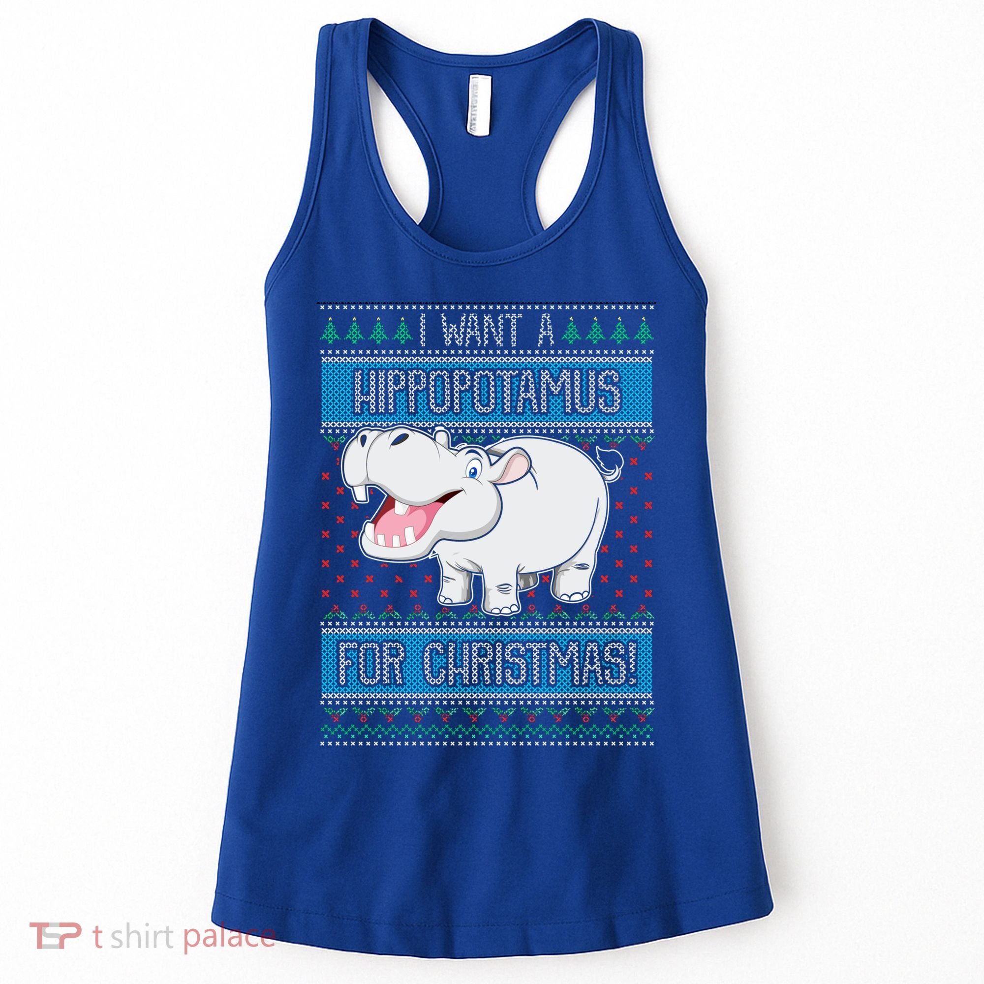 I Want A Hippopotamus For Christmas Great Gift Hippo Lover Gift Women's Tank Top