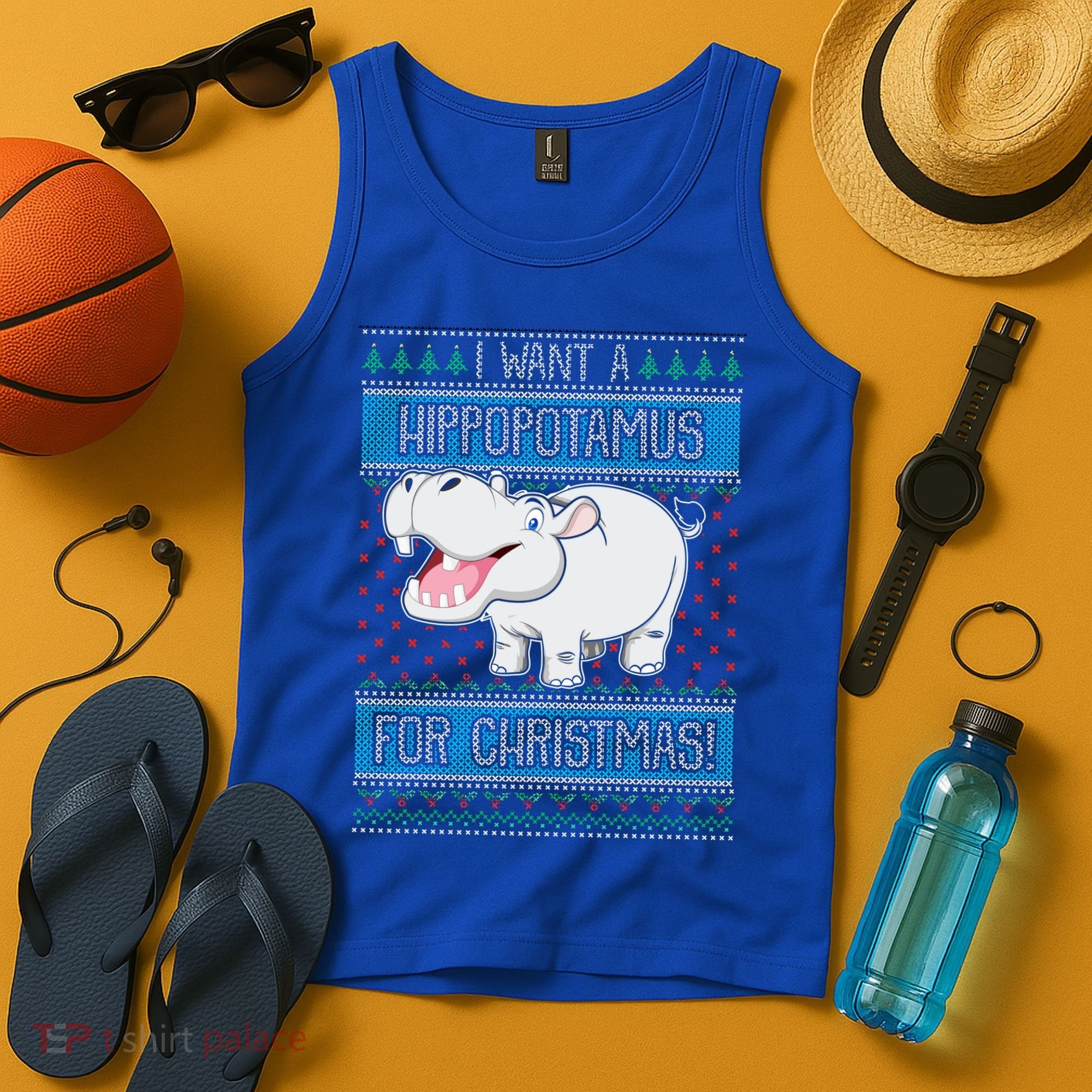 I Want A Hippopotamus For Christmas Great Gift Hippo Lover Gift Tank Top