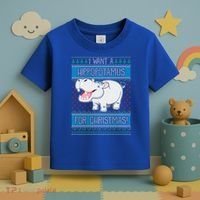 I Want A Hippopotamus For Christmas Great Gift Hippo Lover Gift Toddler T-Shirt thumb 3