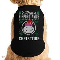 I Want A Hippopotamus For Christmas Gift Ugly Sweater Gift Doggie Tank thumb 0