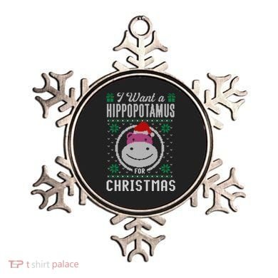 I Want A Hippopotamus For Christmas Gift Ugly Sweater Gift Ornament