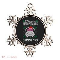 I Want A Hippopotamus For Christmas Gift Ugly Sweater Gift Ornament thumb 0