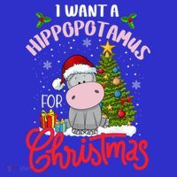 I Want A Hippopotamus For Christmas Funny Hippo Xmas Pajamas Gift T-Shirt thumb 7