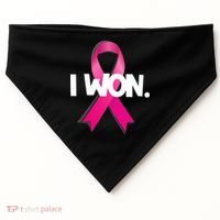 I Won Breast Cancer Awareness Survivor USA-Made Doggie Bandana thumb 0