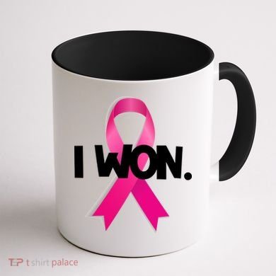 I Won Breast Cancer Awareness Survivor Coffee Mug back