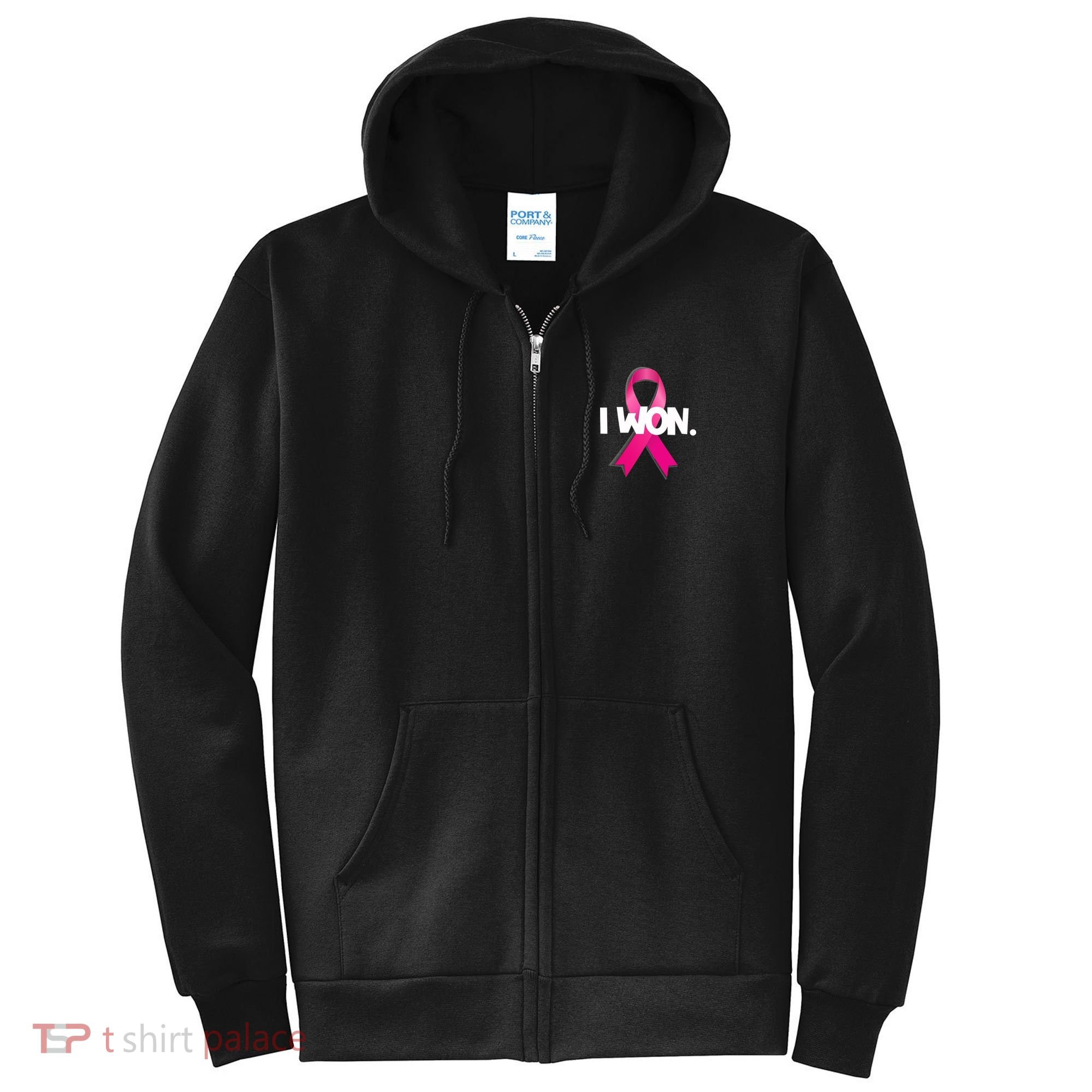 I Won Breast Cancer Awareness Survivor Full Zip Hoodie