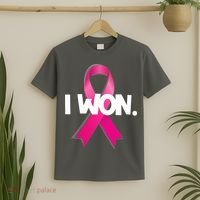 I Won Breast Cancer Awareness Survivor T-Shirt thumb 2