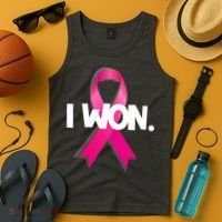 I Won Breast Cancer Awareness Survivor Tank Top thumb 4