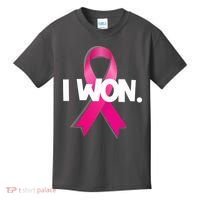 I Won Breast Cancer Awareness Survivor Kids T-Shirt thumb 0