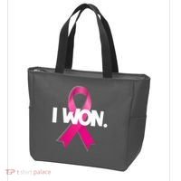 I Won Breast Cancer Awareness Survivor Tote Bag thumb 3