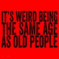 Its Weird Being The Same Age As Old People Retro Sarcastic Santa Hat thumb 1