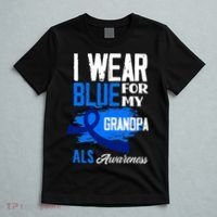I Wear Blue For My Grandpa Support ALS Awareness T-Shirt thumb 5