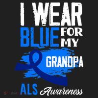 I Wear Blue For My Grandpa Support ALS Awareness Beanie thumb 2