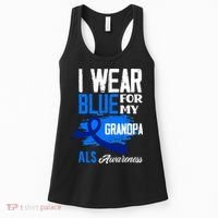 I Wear Blue For My Grandpa Support ALS Awareness Women's Tank Top thumb 0