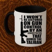 I Won't Be Lectured On Gun Control By An Administration Coffee Mug thumb 2