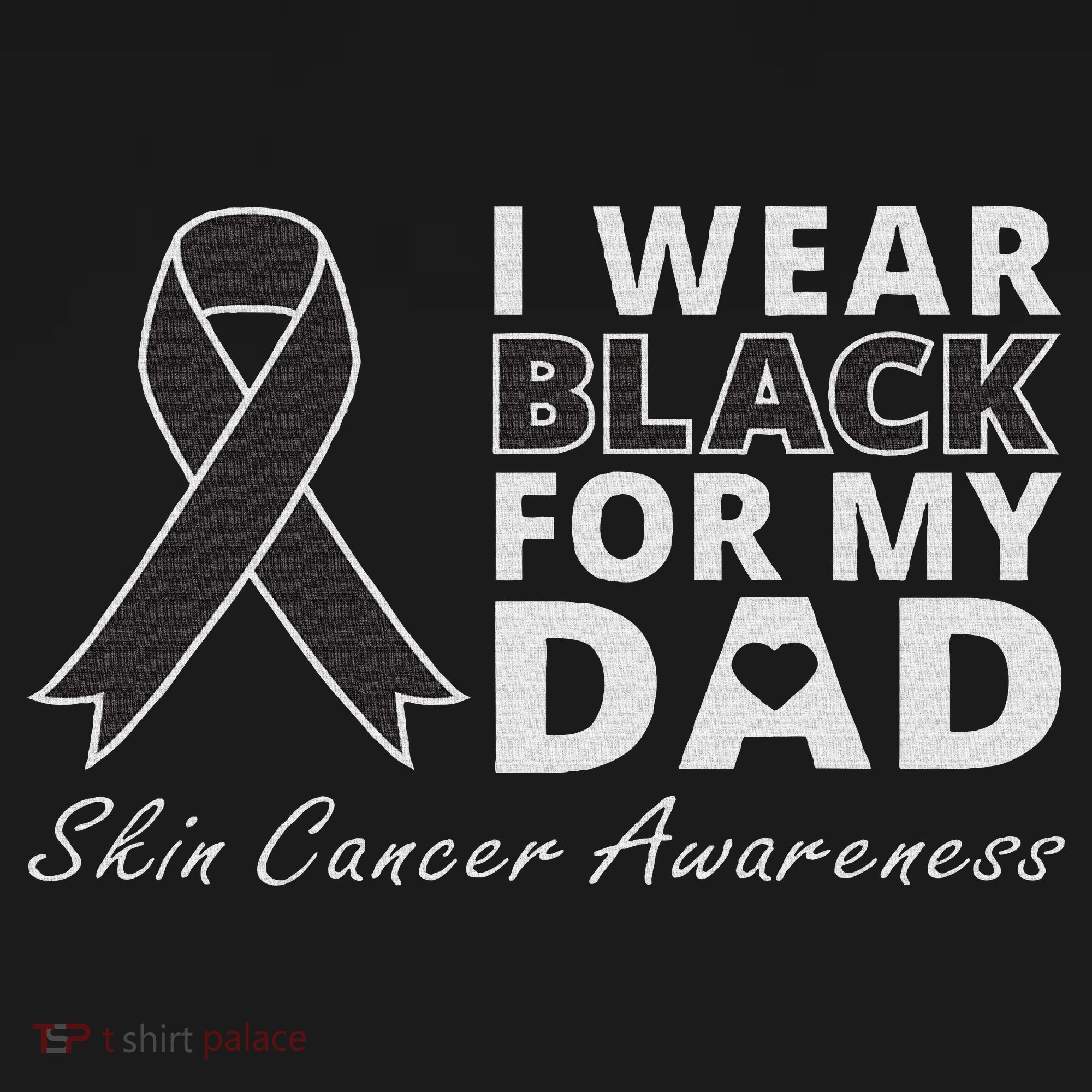 I Wear Black For My Dad Melanoma Awareness Warrior Long Sleeve Shirt
