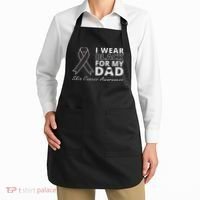 I Wear Black For My Dad Melanoma Awareness Warrior Apron thumb 2