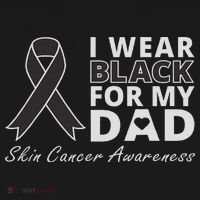 I Wear Black For My Dad Melanoma Awareness Warrior Apron thumb 3