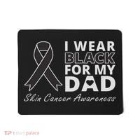 I Wear Black For My Dad Melanoma Awareness Warrior Mousepad thumb 0