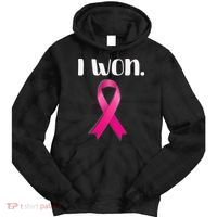 I Won Breast Cancer Awareness Strong Tie Dye Hoodie thumb 0