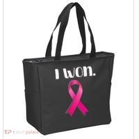 I Won Breast Cancer Awareness Strong Tote Bag thumb 2