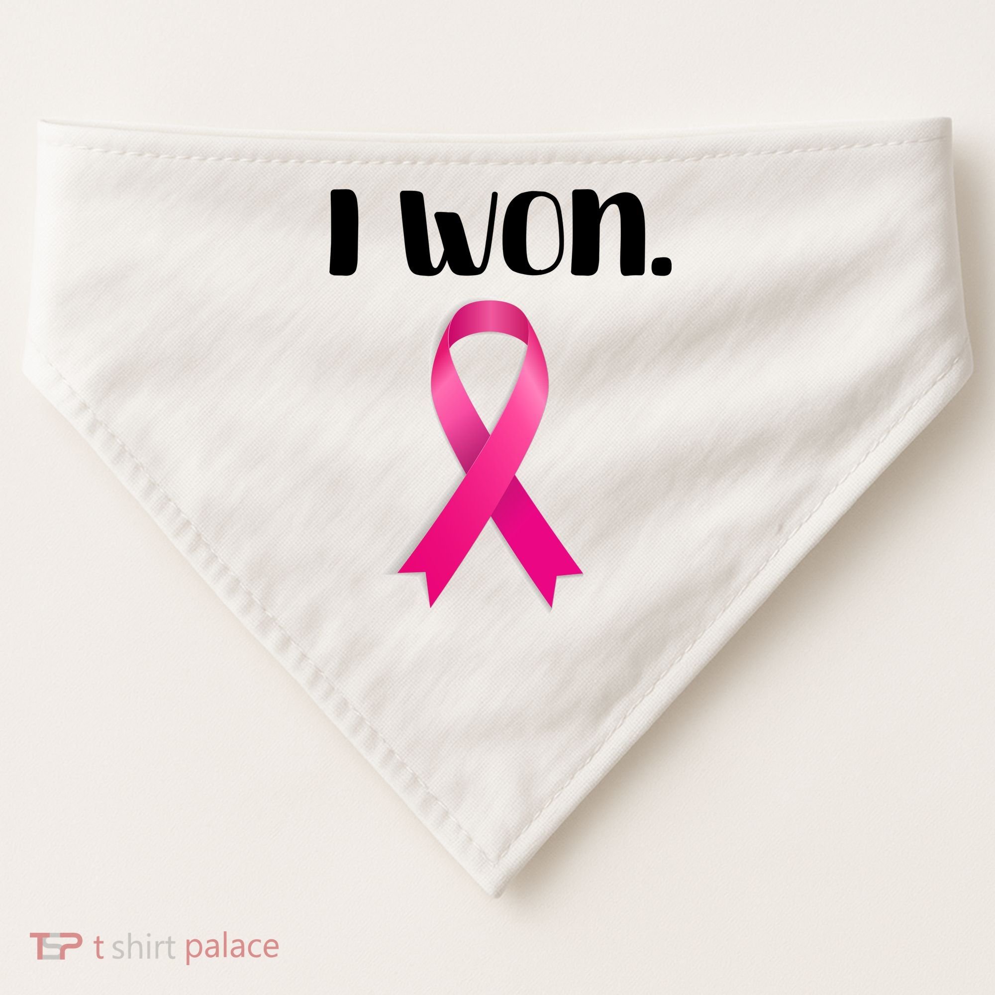 I Won Breast Cancer Awareness Strong USA-Made Doggie Bandana