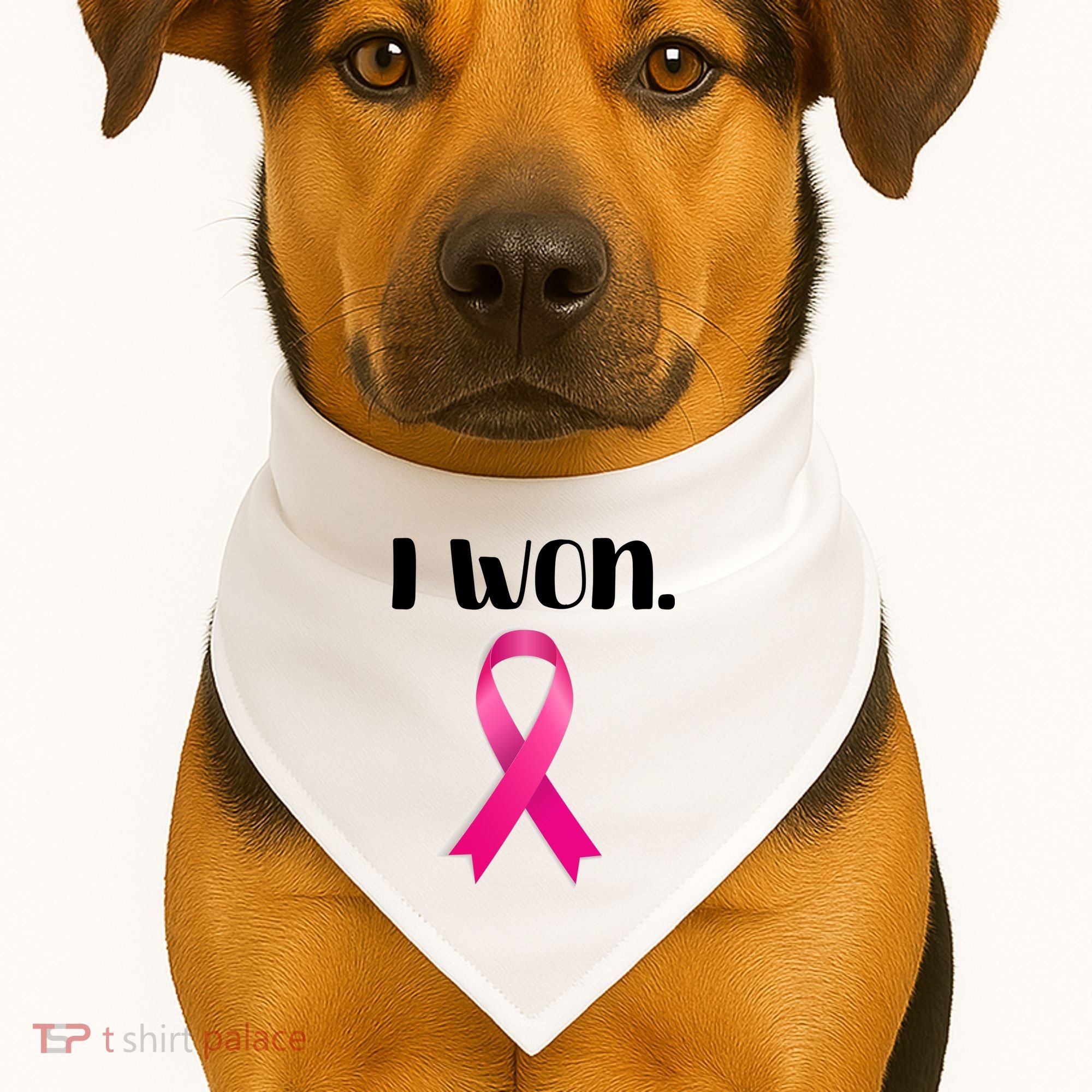 I Won Breast Cancer Awareness Strong USA-Made Doggie Bandana