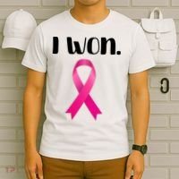 I Won Breast Cancer Awareness Strong T-Shirt thumb 6