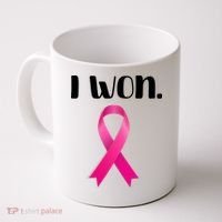 I Won Breast Cancer Awareness Strong Coffee Mug thumb 0