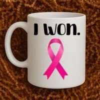 I Won Breast Cancer Awareness Strong Coffee Mug thumb 2