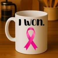 I Won Breast Cancer Awareness Strong Coffee Mug thumb 4
