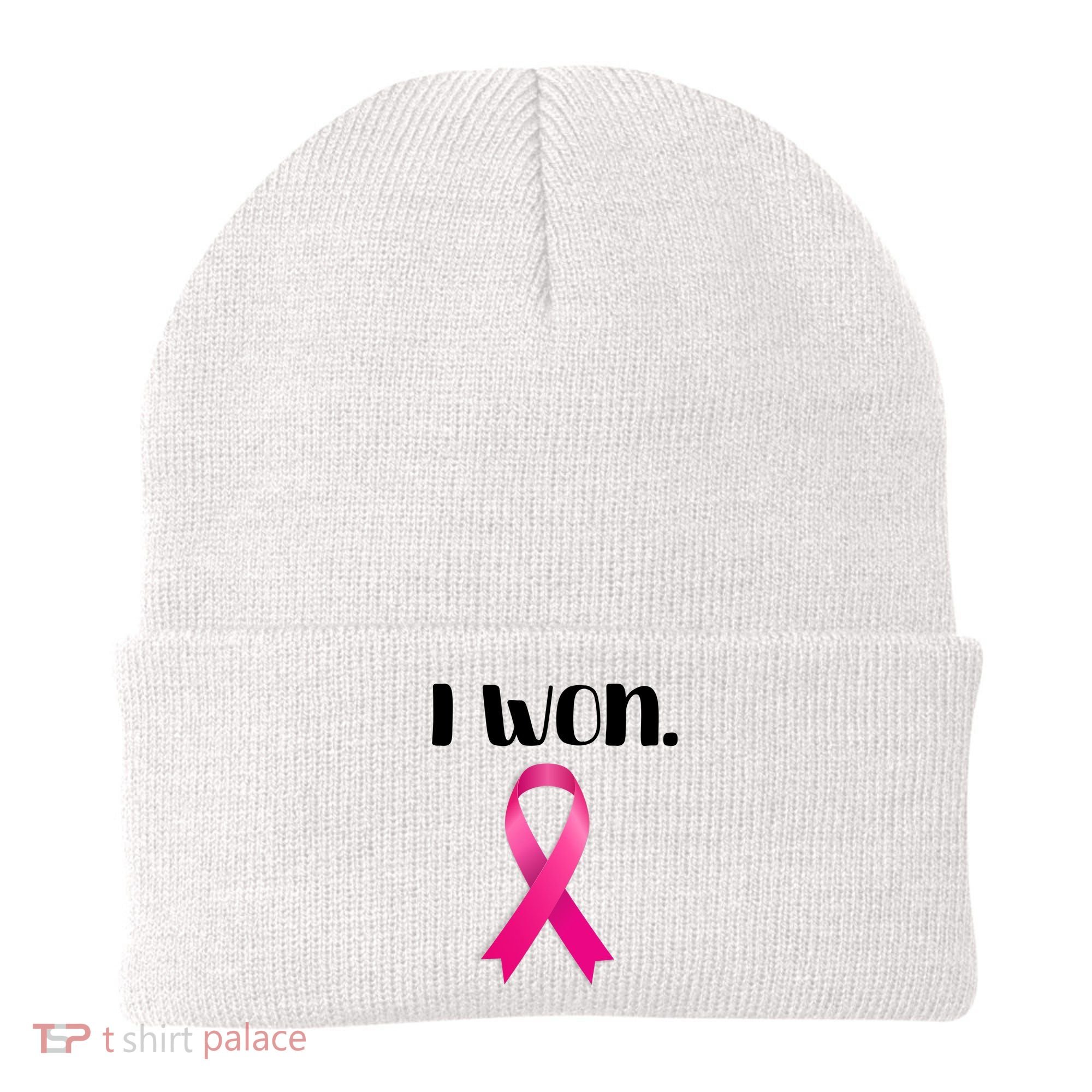 I Won Breast Cancer Awareness Strong Beanie