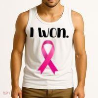 I Won Breast Cancer Awareness Strong Tank Top thumb 3