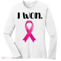 I Won Breast Cancer Awareness Strong Women's Long Sleeve Shirt thumb 0