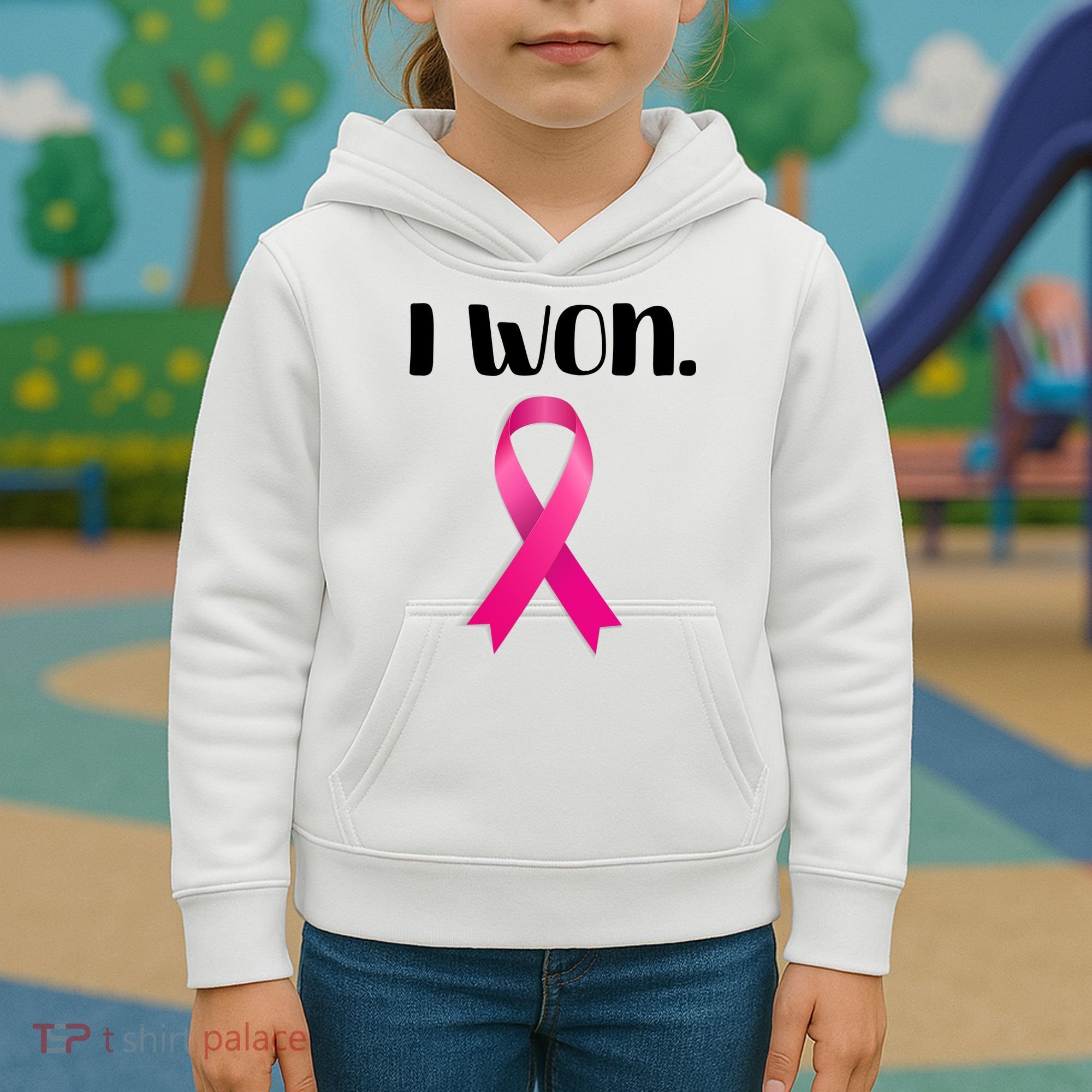 I Won Breast Cancer Awareness Strong Kids Hoodie