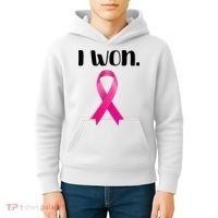 I Won Breast Cancer Awareness Strong Kids Hoodie thumb 4