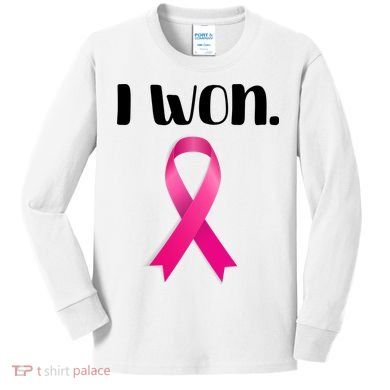 I Won Breast Cancer Awareness Strong Kids Long Sleeve Shirt