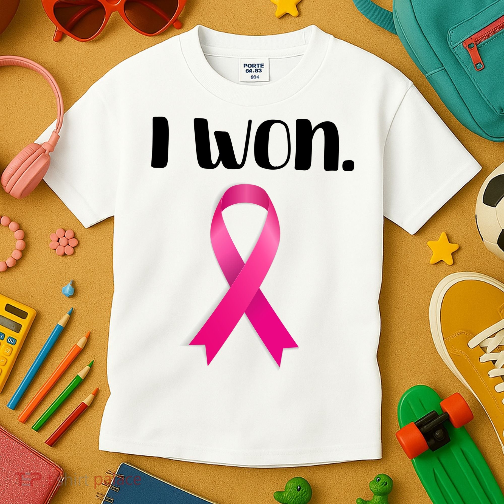 I Won Breast Cancer Awareness Strong Kids T-Shirt