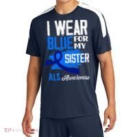 I Wear Blue For My Sister Support ALS Awareness Sport-Tek Competitor United Soccer Jersey thumb 0