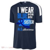 I Wear Blue For My Sister Support ALS Awareness Sport-Tek Competitor United Soccer Jersey thumb 2