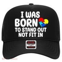 I Was Born To Stand Out Not Fit In Autism Awareness Hat thumb 0