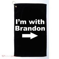 I'm With Brandon FJB Funny Anti Biden Chant Meme Golf Towel thumb 0