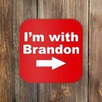 I'm With Brandon FJB Funny Anti Biden Chant Meme Coaster thumb 0